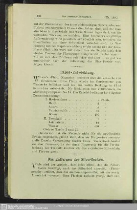 Das Entfernen der Silberflecken