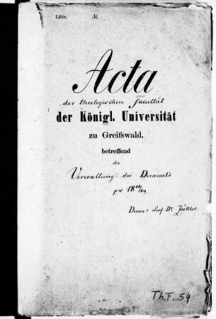 Dekanat Otto Zöckler