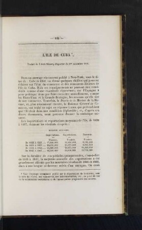 L'Ile De Cuba.