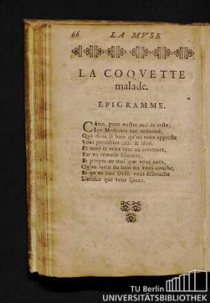 La Coqvette malade. Epigramme.