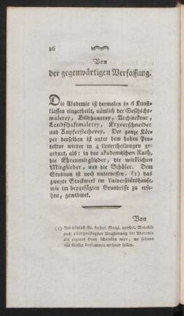 Von der gegenwärtigen Verfassung