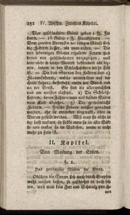 II. Kapitel. Von Mästung der Enten.