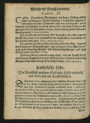 Wie sehr der Mensch verderbet. Caput II.