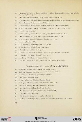 Schmuck, Dosen, Glas, kleine Silbersachen (Nr. 203-270)