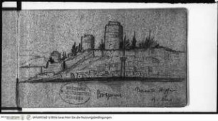 Skizzenbuch Vorderasien, Palästina, Zypern, Blick auf den Bosporus