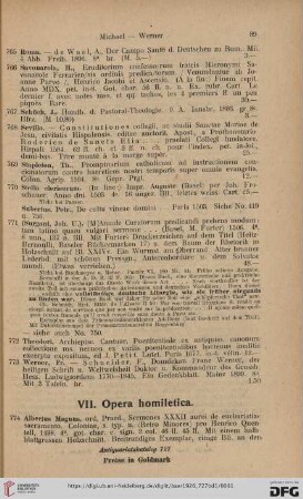 VII. Opera homiletica (Nr. 774-870)