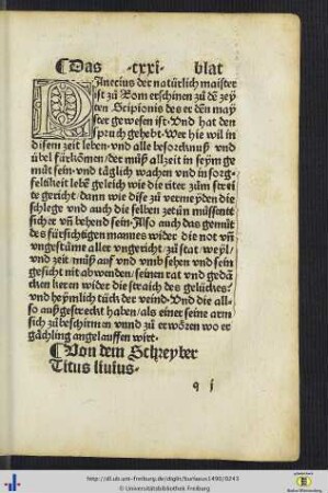 Von dem Schreyber Titus livius