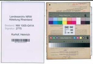 Entnazifizierung Heinrich Kurhof , geb. 13.01.1910 (Polizeibeamter)