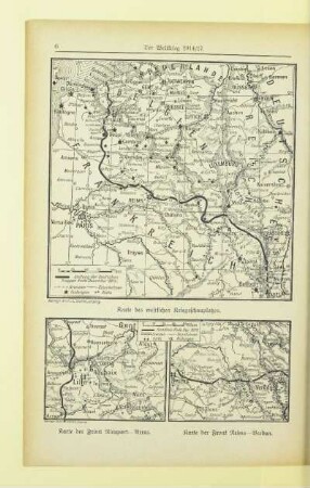 Karte des westlichen Kriegsschauplatzes