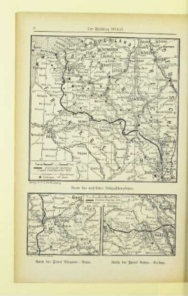 Karte des westlichen Kriegsschauplatzes