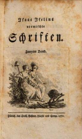 Isaac Iselins vermischte Schriften, 2