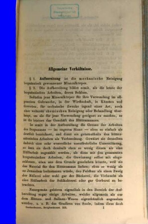 Die Aufbereitung, 1