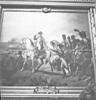 Gemälde (Napoleon in einer Schlacht) in der Schlachtengalerie in Schloss Versailles