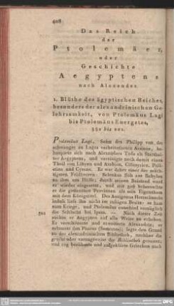 Das Reich der Ptolemäer, oder Geschichte Aegyptens nach Alexander