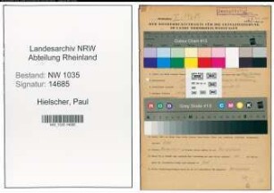 Entnazifizierung Paul Hielscher , geb. 17.11.1908 (Steiger)