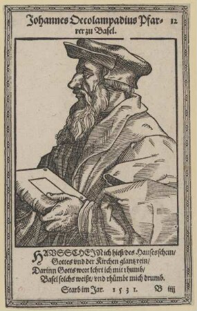 Bildnis des Johannes Oecolampadius