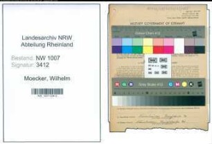 Entnazifizierung Wilhelm Moecker , geb. 04.11.1904 ()