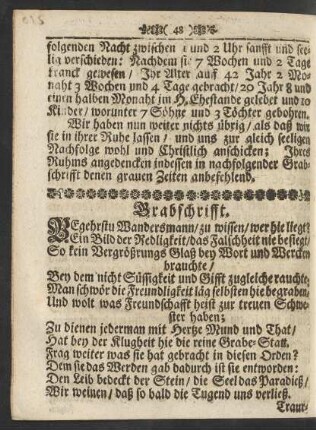 Grabschrifft.