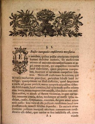 De pulsu inaequali : ad mentem Galeni de causis pulsuum libr. II.