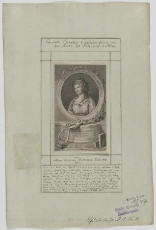 Bildnis der Charlotte Elisabeth Constantia von der Recke