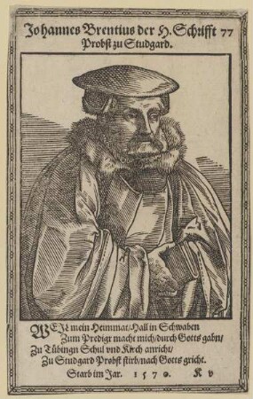 Bildnis des Johannes Brentius