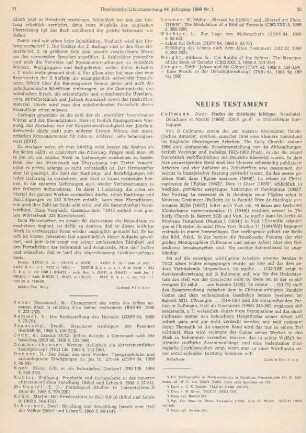 32 [Rezension] Cullmann, Oscar, Études de théologie biblique