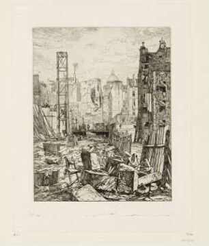 Démolitions pour le percement du Boulevard de Saint-Germain (Vieux Paris)