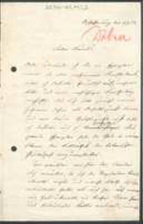 Brief von Eduard Philipp Döbner an Unbekannt