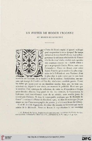 5. Pér. 4.1921: Un Pieter de Hooch inconnu au musée de Lisbonne