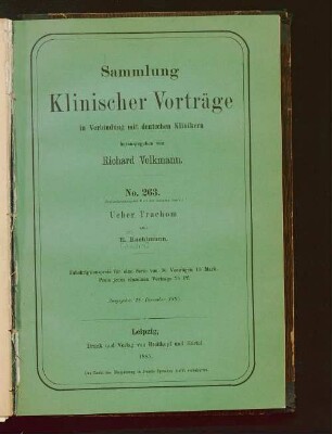 Ueber Trachom