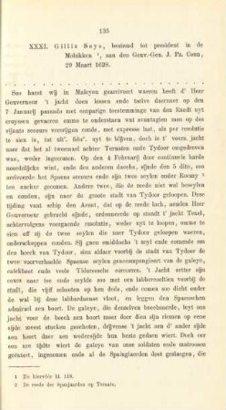 XXXI. Gillis Seys, bestemd tot president in de Molukken, aan den Gouv.-Gen. J. Pz. Coen, 29 Maart 1628