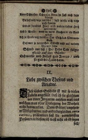 IX. Liebe zwischen Theseus und Ariadne.