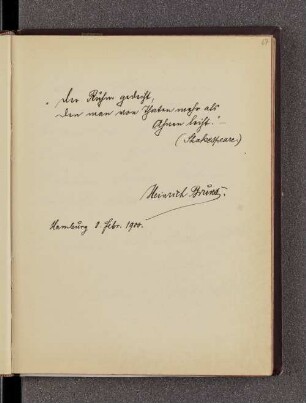 Heinrich Bruns. – Hamburg, 08.02.1900
