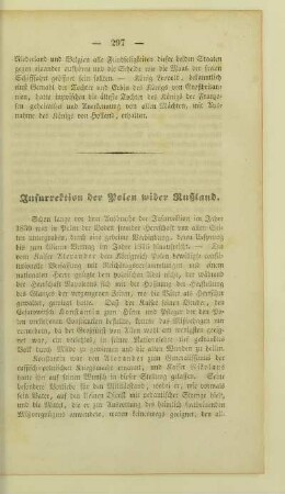 Insurrection der Polen wider Rußland
