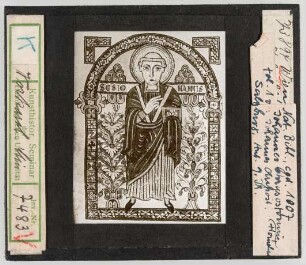 Wien, Nationalbibliothek: Cod. 1007, fol. 1v. Johannes Chrysostomus, Homelien, Salzburg, Anf. 9. Jhd.