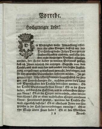 Vorrede. Hochgeneigte Leser !