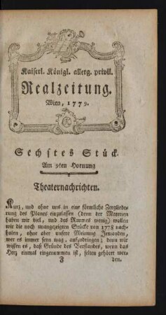 Sechstes Stück