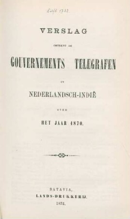 Verslag ... over het jaar 1870