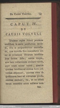 Caput IV. De Causis Volvuli