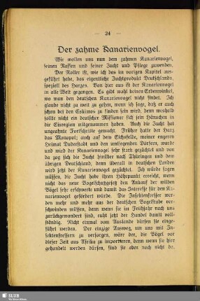 Der zahme Kanarienvogel