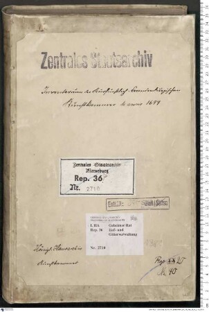 Inventar der Kurfürstlich-Brandenburgischen Kunstkammer