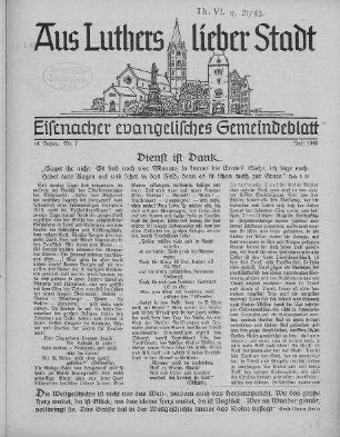 Eisenacher evangelisches Gemeindeblatt : Juli 1940