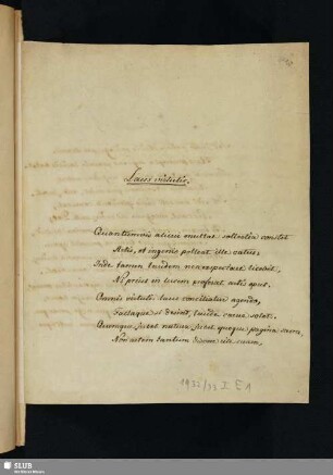 5c. [Gedicht] Laus virtutis.