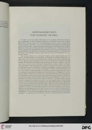 Alpenradierungen von Gerhart Frankl