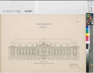 Münster (Münster) Oberpräsidium Blatt 4 Hauptansicht 1902 1 : 100 50 x 73 Lithographie Kischke; Schmidt, Berlin KSM Nr. 1634,4