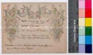 Einladung des Prinzregenten Friedrich Wilhelm zur Treibjagd im Berliner Grunewald für Hermann Leopold von Boyen
