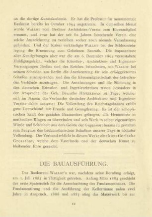 Die Bauausführung