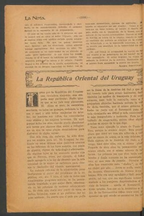 La República Oriental del Uruguay