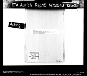 Die Beschwerde des E. de Leüe und Genossen in Aurich über das Verfahren der Synagogengemeinde Aurich bei dem Erwerb eines Grundstücks an der Kirchstraße