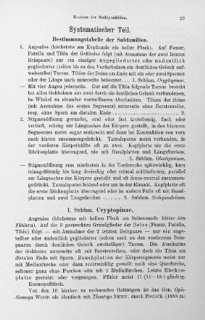 Systematischer Teil.